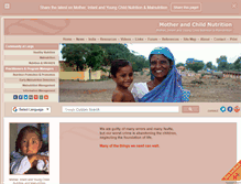 Tablet Screenshot of motherchildnutrition.org